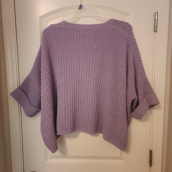 POL Oversized Chunky Knit Cropped Sweater - Picture 2 of 4